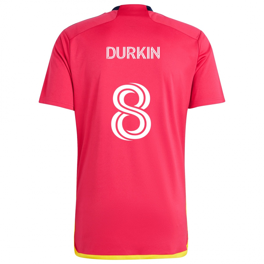 Kinderen Chris Durkin #8 Rood Blauw Thuisshirt Thuistenue 2024/25 T-Shirt