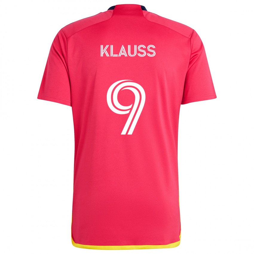 Kinderen João Klauss #9 Rood Blauw Thuisshirt Thuistenue 2024/25 T-Shirt