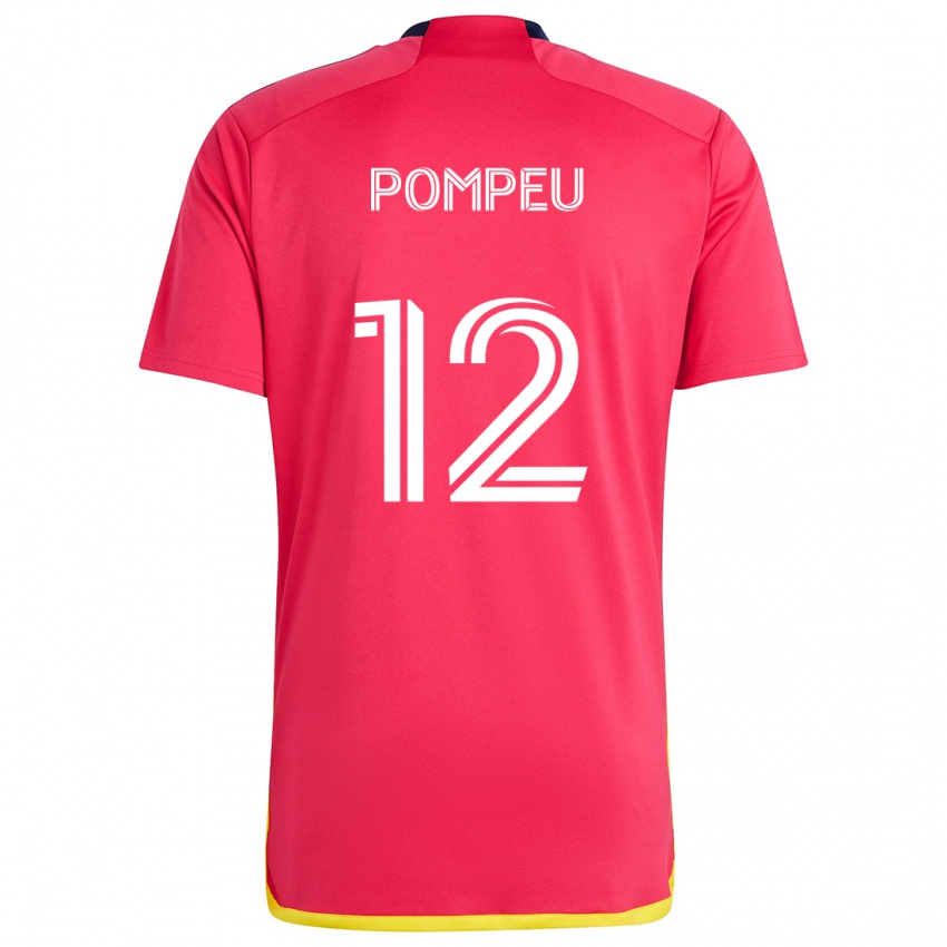 Kinderen Célio Pompeu #12 Rood Blauw Thuisshirt Thuistenue 2024/25 T-Shirt