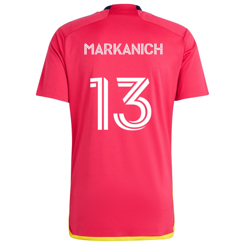 Kinderen Anthony Markanich #13 Rood Blauw Thuisshirt Thuistenue 2024/25 T-Shirt