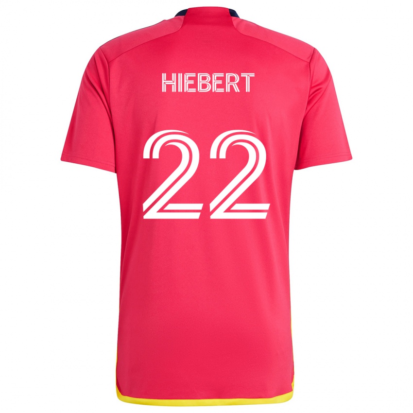 Kinderen Kyle Hiebert #22 Rood Blauw Thuisshirt Thuistenue 2024/25 T-Shirt