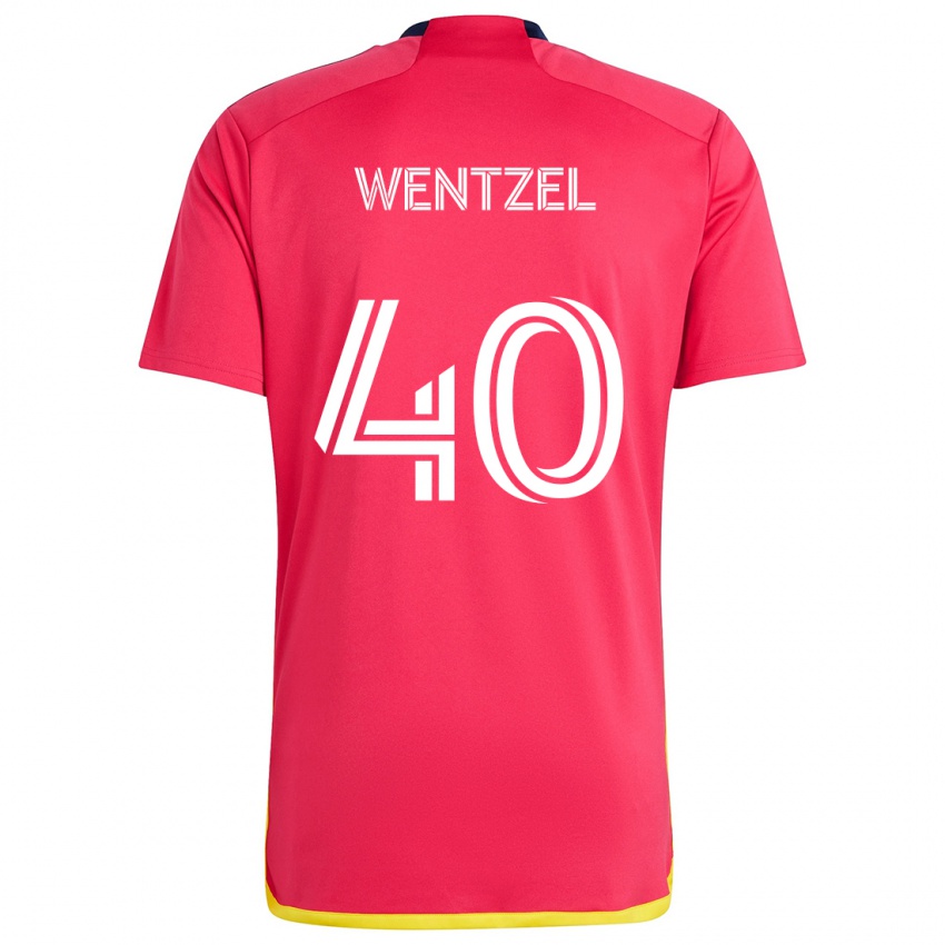 Kinderen Michael Wentzel #40 Rood Blauw Thuisshirt Thuistenue 2024/25 T-Shirt