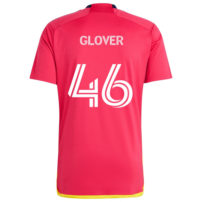 Kinderen Caden Glover #46 Rood Blauw Thuisshirt Thuistenue 2024/25 T-Shirt