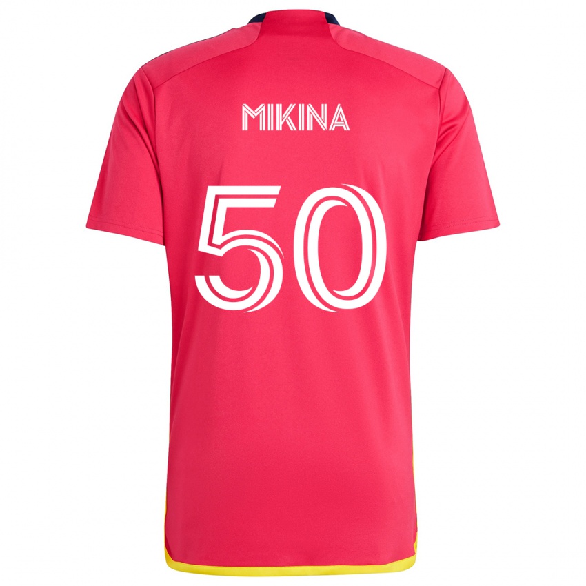 Kinderen Gabriel Mikina #50 Rood Blauw Thuisshirt Thuistenue 2024/25 T-Shirt