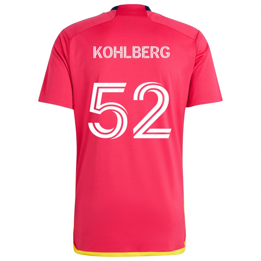 Kinderen Andrew Kohlberg #52 Rood Blauw Thuisshirt Thuistenue 2024/25 T-Shirt