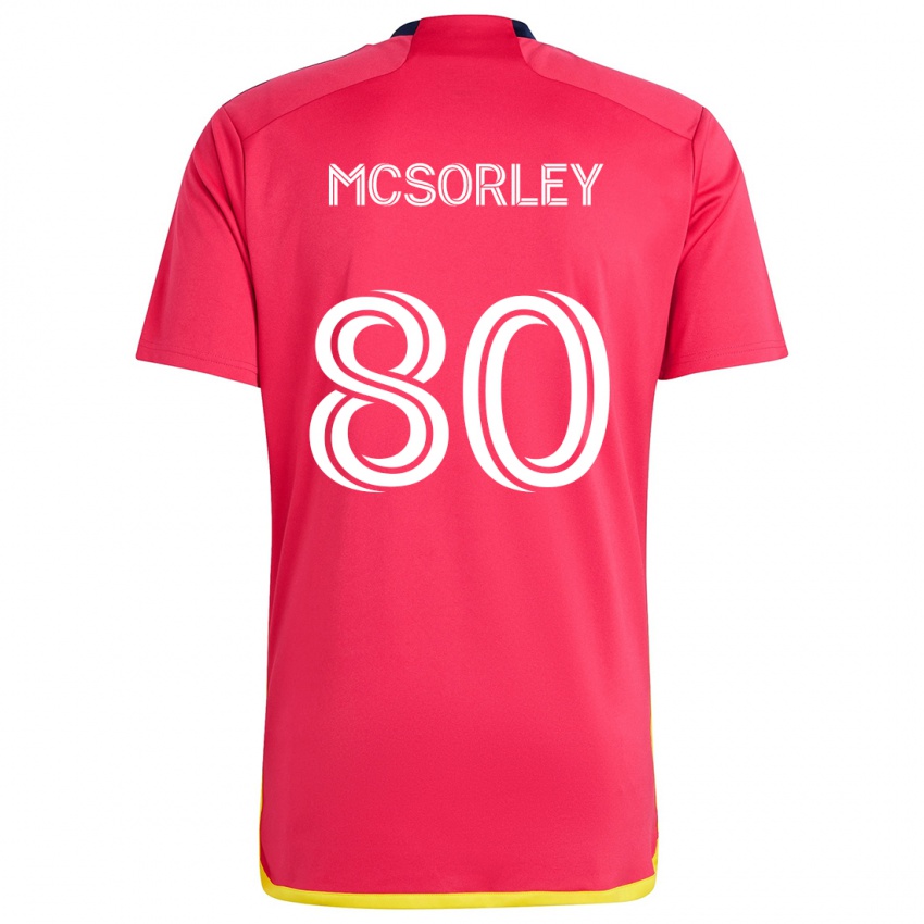 Kinderen Brendan Mcsorley #80 Rood Blauw Thuisshirt Thuistenue 2024/25 T-Shirt