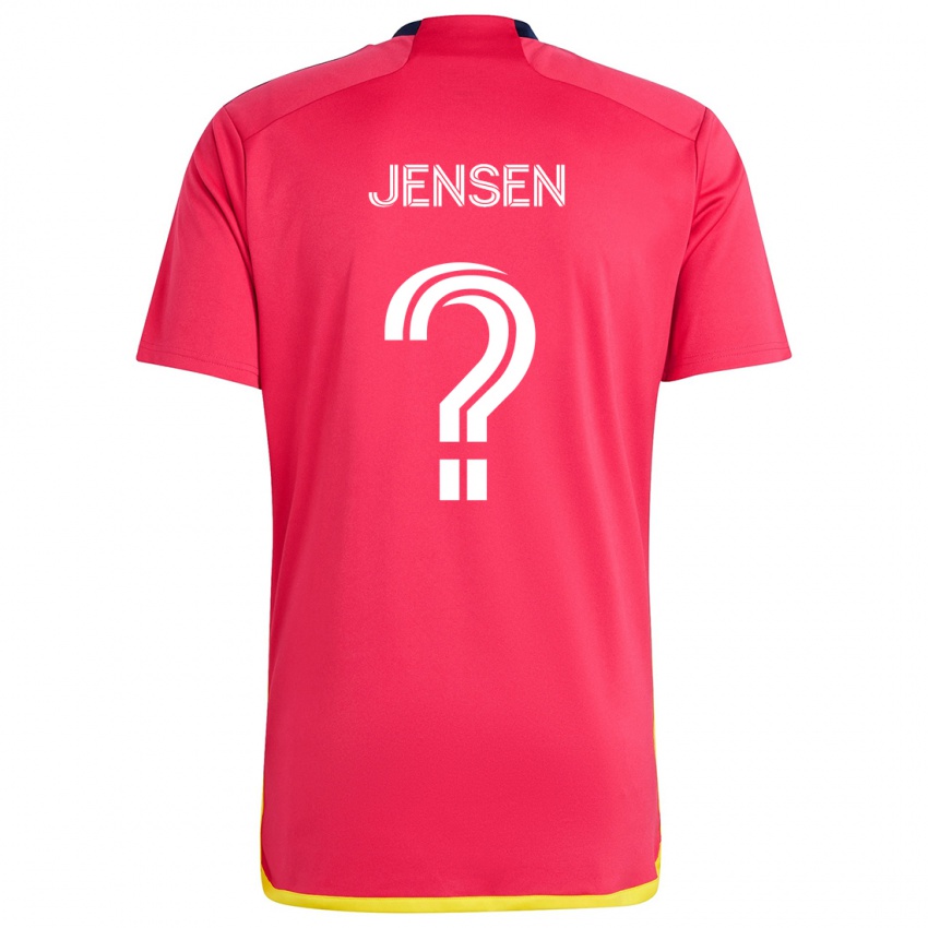 Kinderen Isak Jensen #0 Rood Blauw Thuisshirt Thuistenue 2024/25 T-Shirt