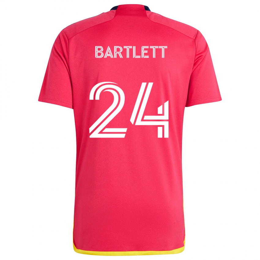 Kinderen Lucas Bartlett #24 Rood Blauw Thuisshirt Thuistenue 2024/25 T-Shirt