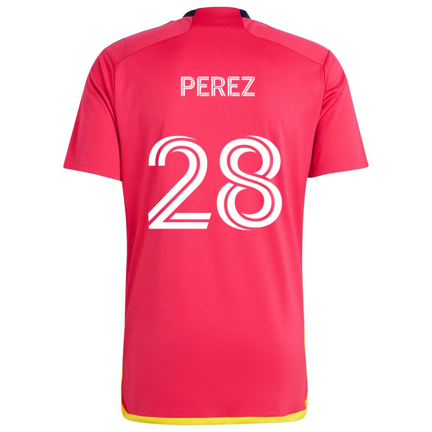 Kinderen Miguel Perez #28 Rood Blauw Thuisshirt Thuistenue 2024/25 T-Shirt