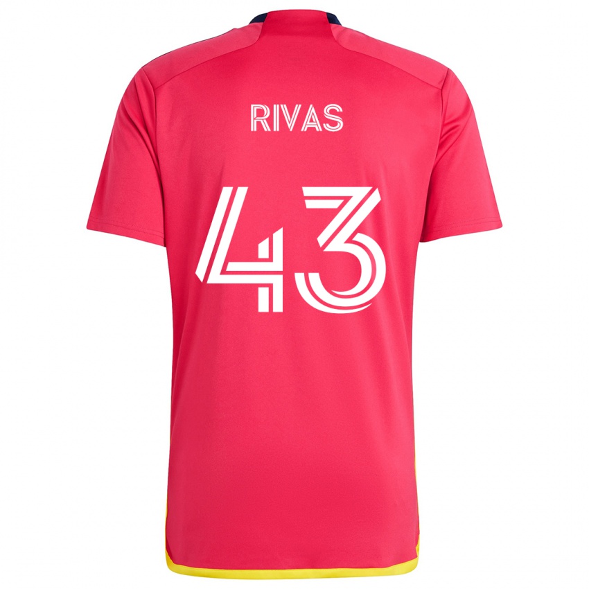 Kinderen Sergio Rivas #43 Rood Blauw Thuisshirt Thuistenue 2024/25 T-Shirt