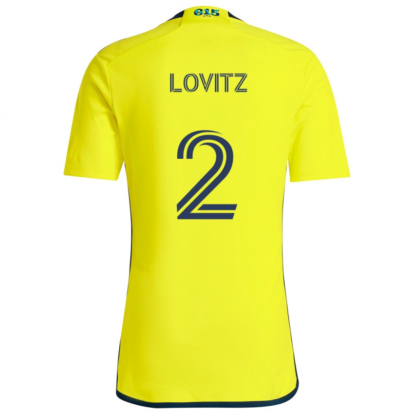 Kinderen Daniel Lovitz #2 Geel Blauw Thuisshirt Thuistenue 2024/25 T-Shirt