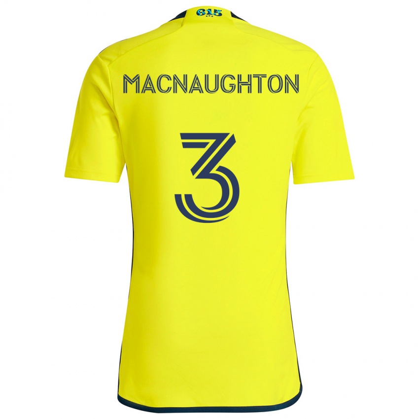 Kinderen Lukas Macnaughton #3 Geel Blauw Thuisshirt Thuistenue 2024/25 T-Shirt