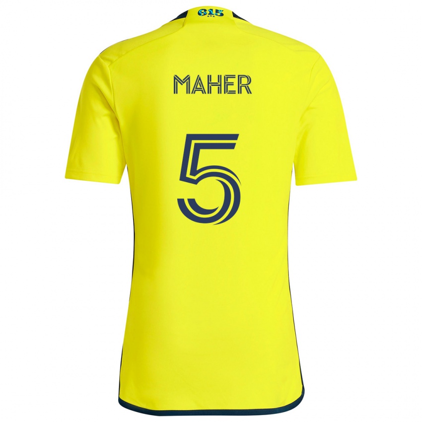 Kinderen Jack Maher #5 Geel Blauw Thuisshirt Thuistenue 2024/25 T-Shirt