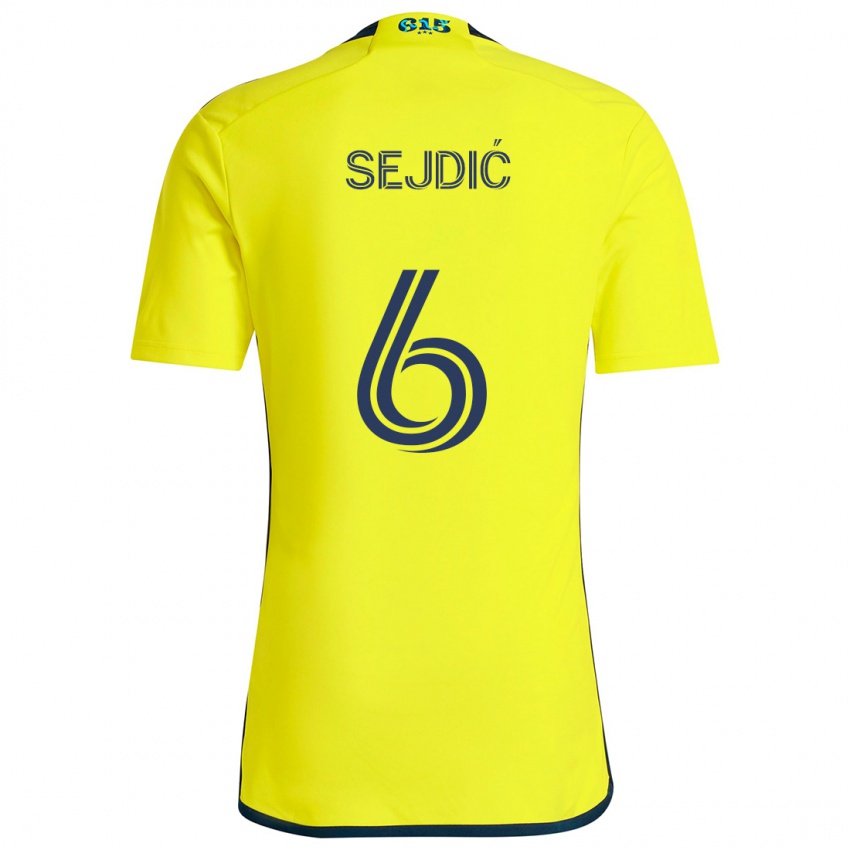 Kinderen Amar Sejdić #6 Geel Blauw Thuisshirt Thuistenue 2024/25 T-Shirt