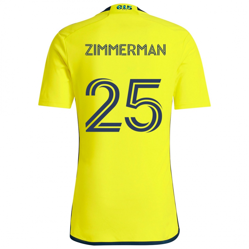 Kinderen Walker Zimmerman #25 Geel Blauw Thuisshirt Thuistenue 2024/25 T-Shirt