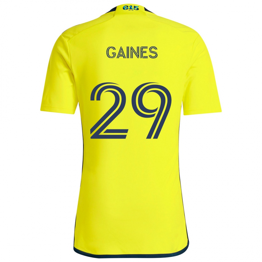 Kinderen Julian Gaines #29 Geel Blauw Thuisshirt Thuistenue 2024/25 T-Shirt