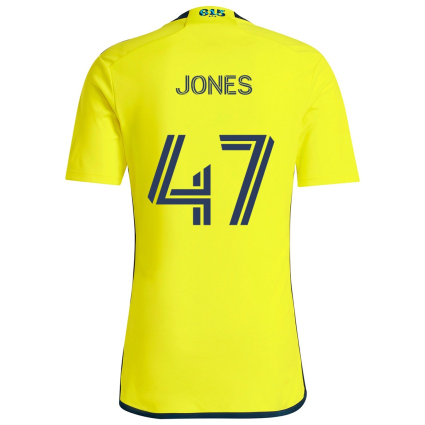 Kinderen Isaiah Jones #47 Geel Blauw Thuisshirt Thuistenue 2024/25 T-Shirt