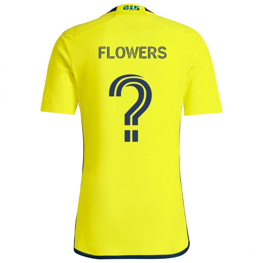 Kinderen Ashton Flowers #0 Geel Blauw Thuisshirt Thuistenue 2024/25 T-Shirt