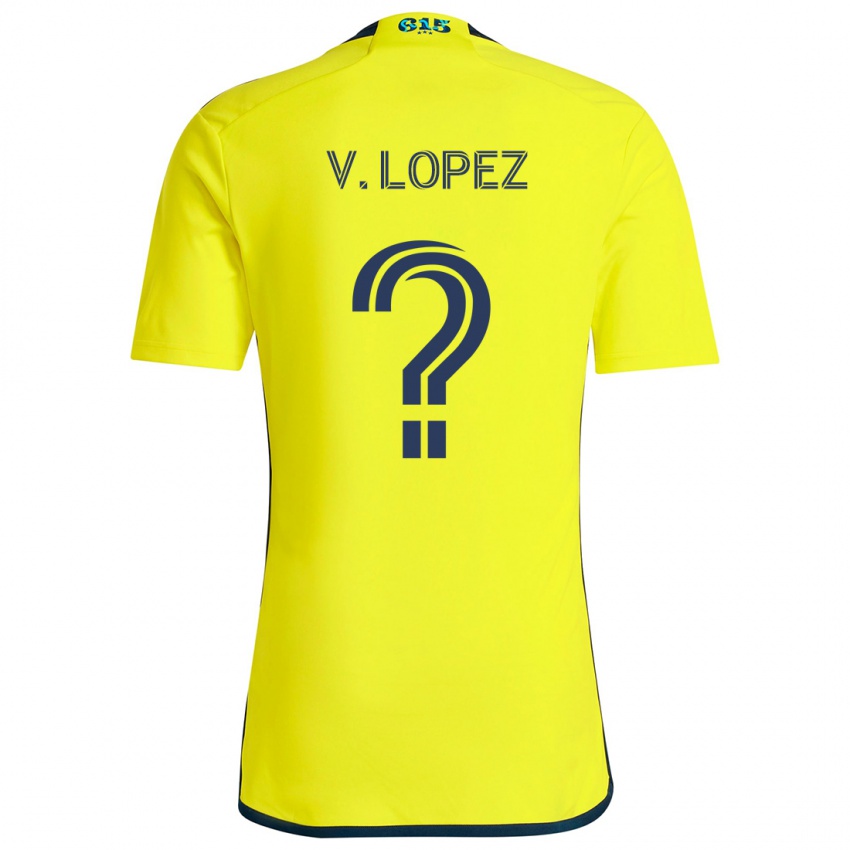 Kinderen Alejandro Velazquez-Lopez #0 Geel Blauw Thuisshirt Thuistenue 2024/25 T-Shirt