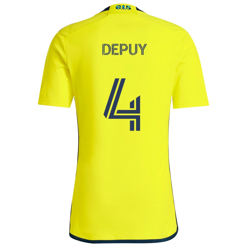 Kinderen Nick Depuy #4 Geel Blauw Thuisshirt Thuistenue 2024/25 T-Shirt