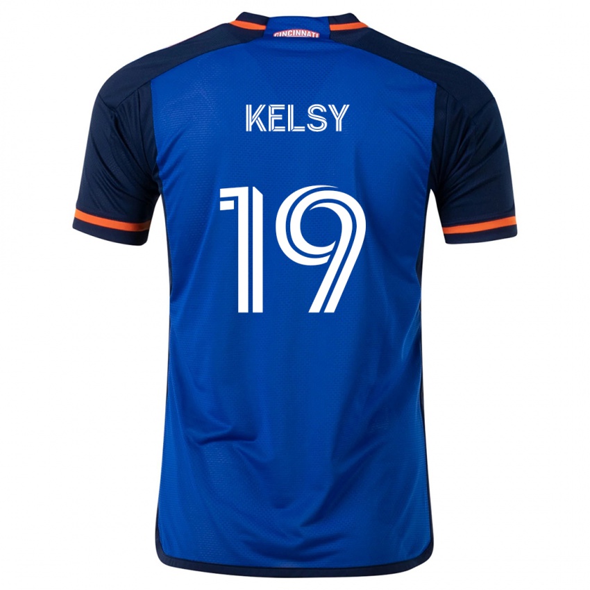 Kinderen Kevin Kelsy #19 Blauw Wit Thuisshirt Thuistenue 2024/25 T-Shirt