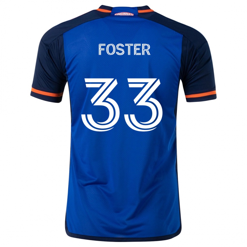 Kinderen Isaiah Foster #33 Blauw Wit Thuisshirt Thuistenue 2024/25 T-Shirt