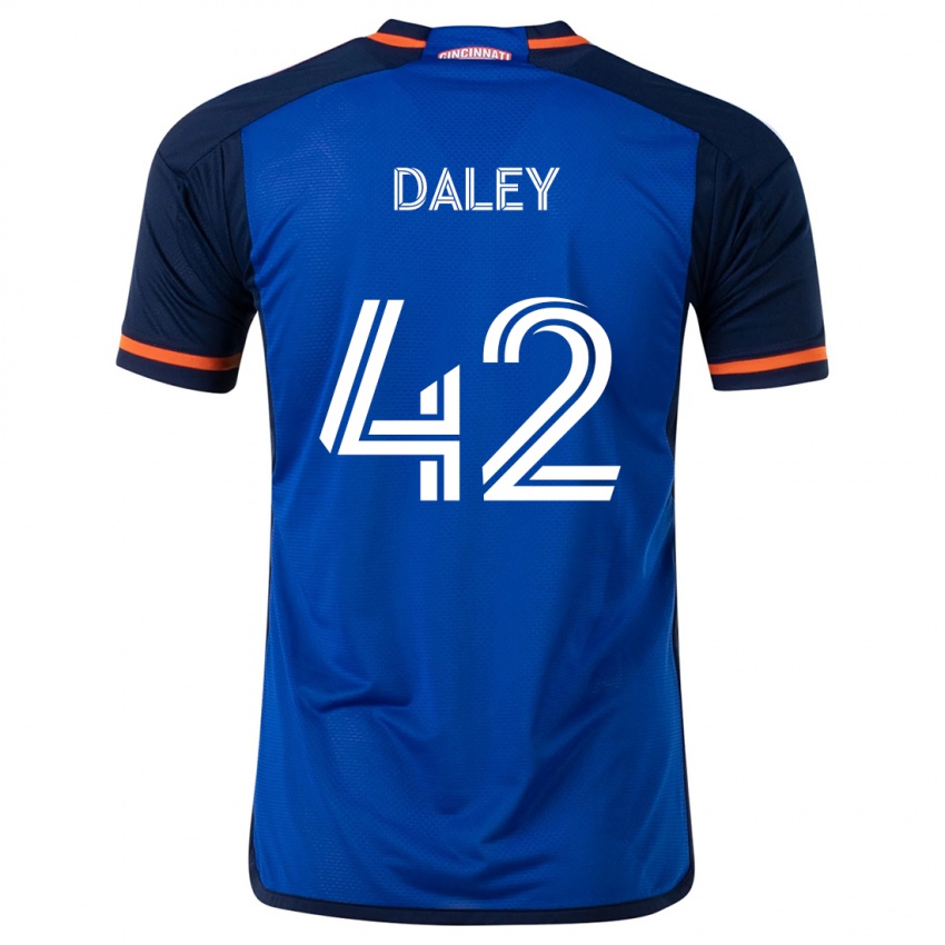 Kinderen Amir Daley #42 Blauw Wit Thuisshirt Thuistenue 2024/25 T-Shirt