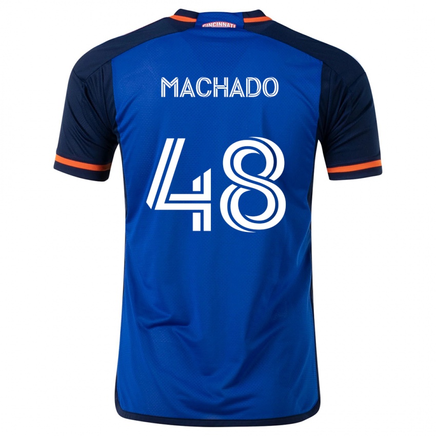 Kinderen Juan Machado #48 Blauw Wit Thuisshirt Thuistenue 2024/25 T-Shirt