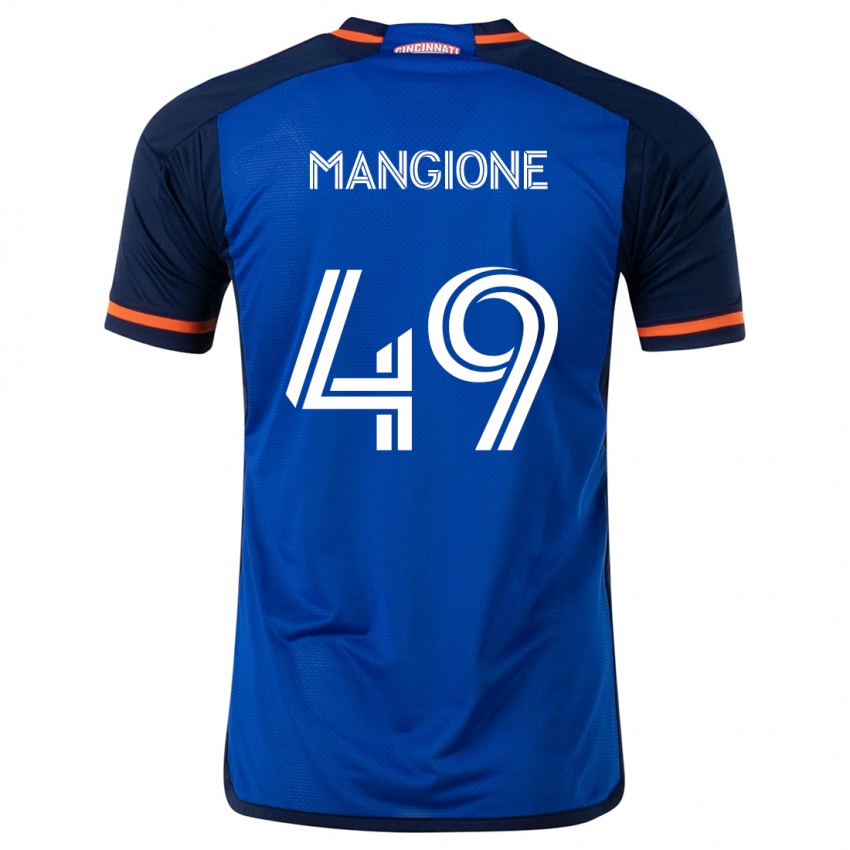 Kinderen Peter Mangione #49 Blauw Wit Thuisshirt Thuistenue 2024/25 T-Shirt