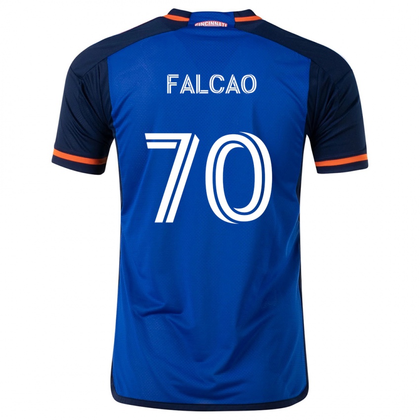 Kinderen Kiano Falcao #70 Blauw Wit Thuisshirt Thuistenue 2024/25 T-Shirt