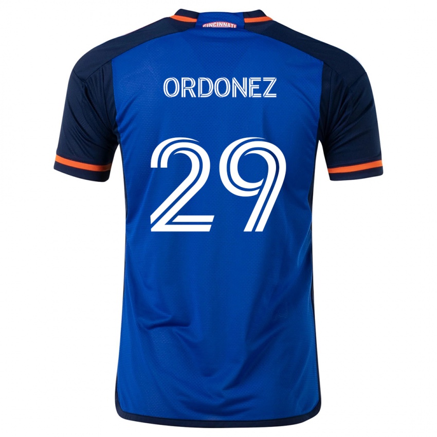 Kinderen Arquímides Ordóñez #29 Blauw Wit Thuisshirt Thuistenue 2024/25 T-Shirt