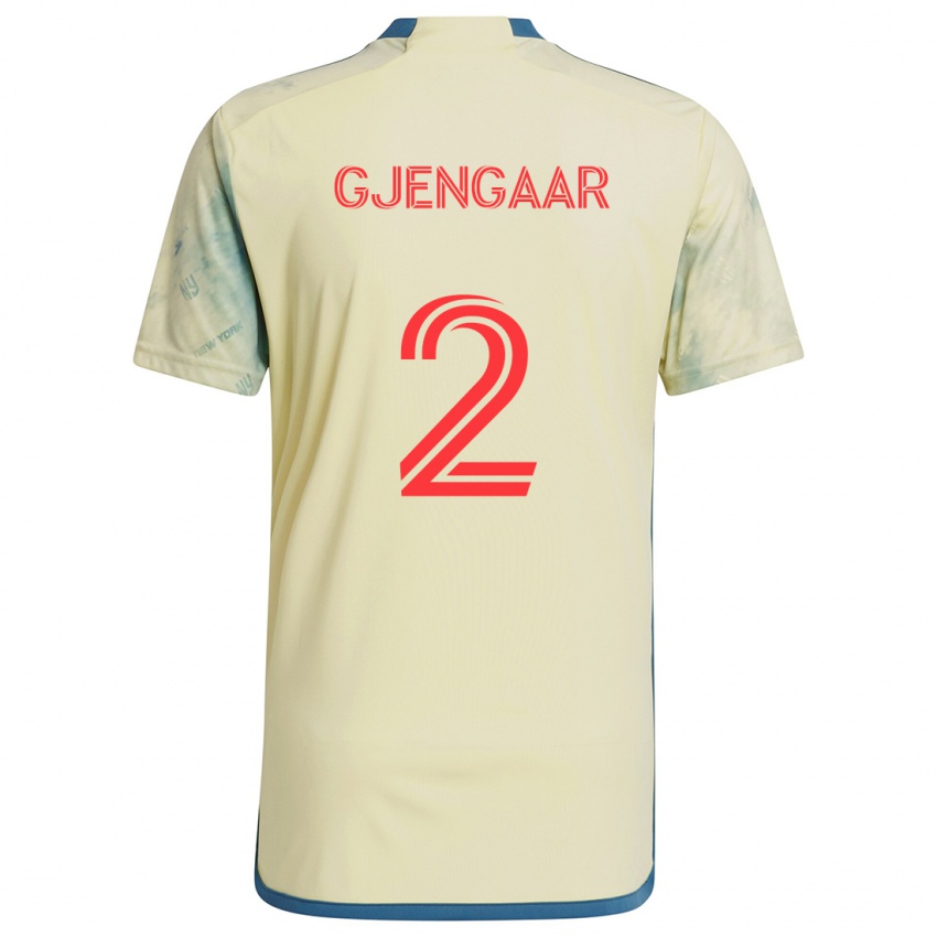 Kinderen Dennis Gjengaar #2 Geel Rood Blauw Thuisshirt Thuistenue 2024/25 T-Shirt