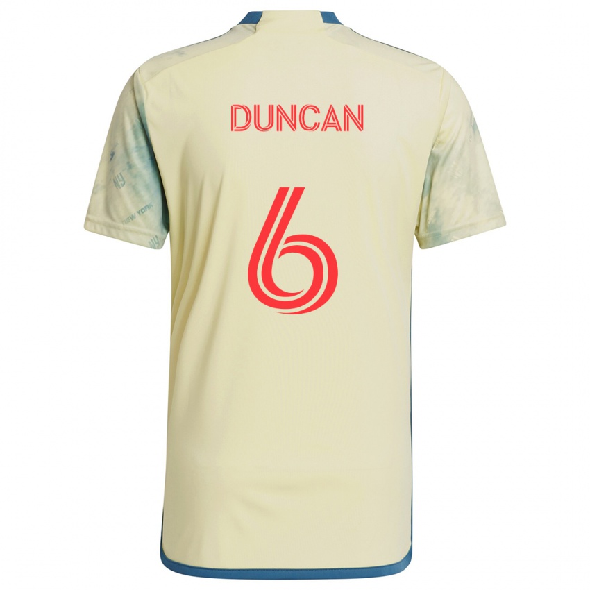 Kinderen Kyle Duncan #6 Geel Rood Blauw Thuisshirt Thuistenue 2024/25 T-Shirt