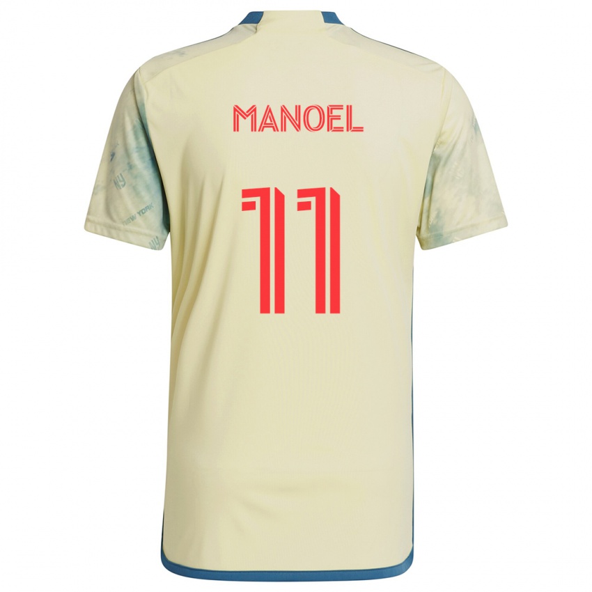 Kinderen Elias Manoel #11 Geel Rood Blauw Thuisshirt Thuistenue 2024/25 T-Shirt