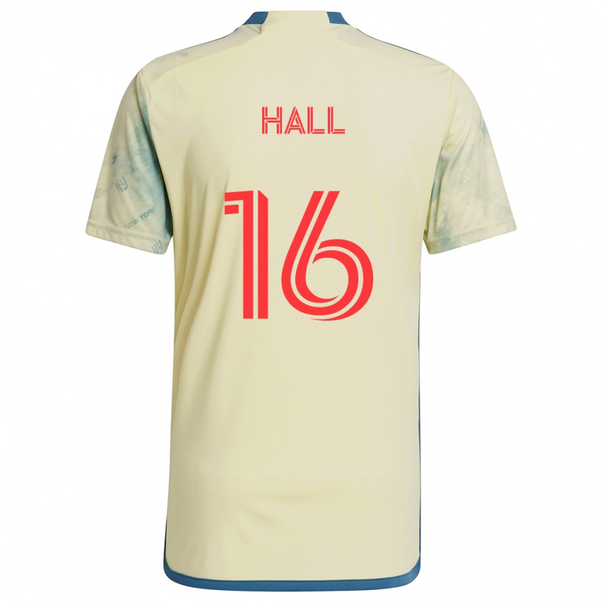 Kinderen Julian Hall #16 Geel Rood Blauw Thuisshirt Thuistenue 2024/25 T-Shirt