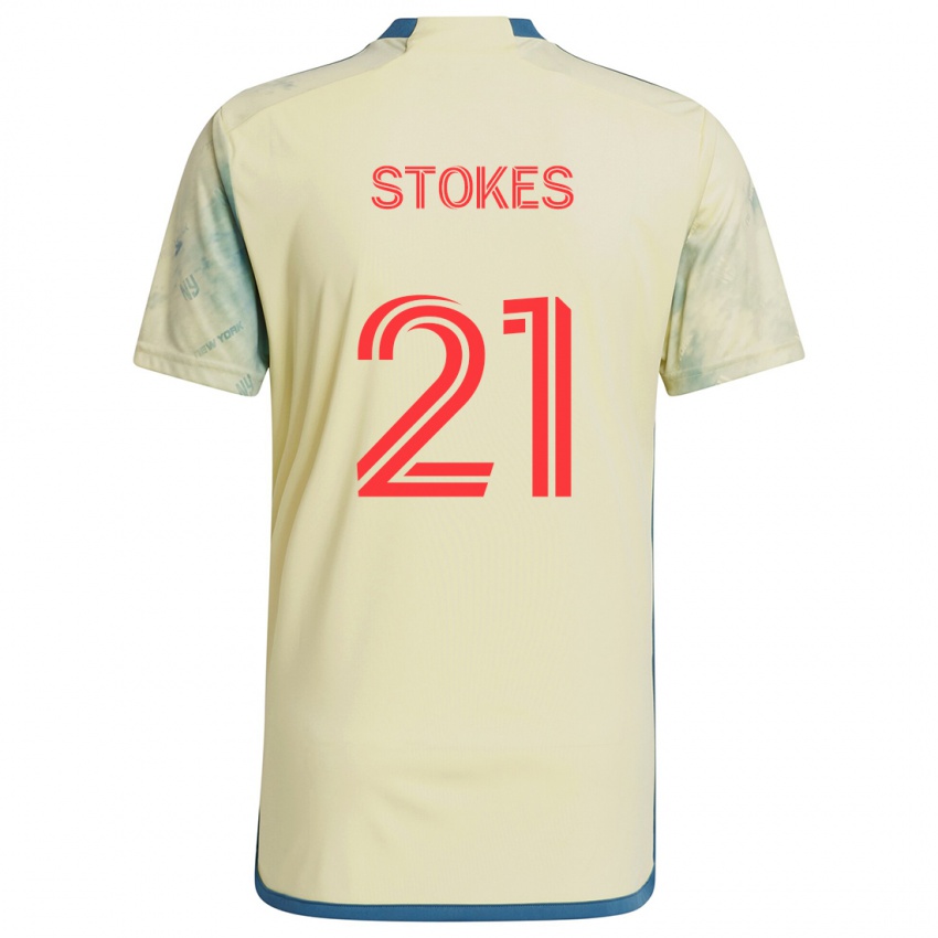 Kinderen Aidan Stokes #21 Geel Rood Blauw Thuisshirt Thuistenue 2024/25 T-Shirt