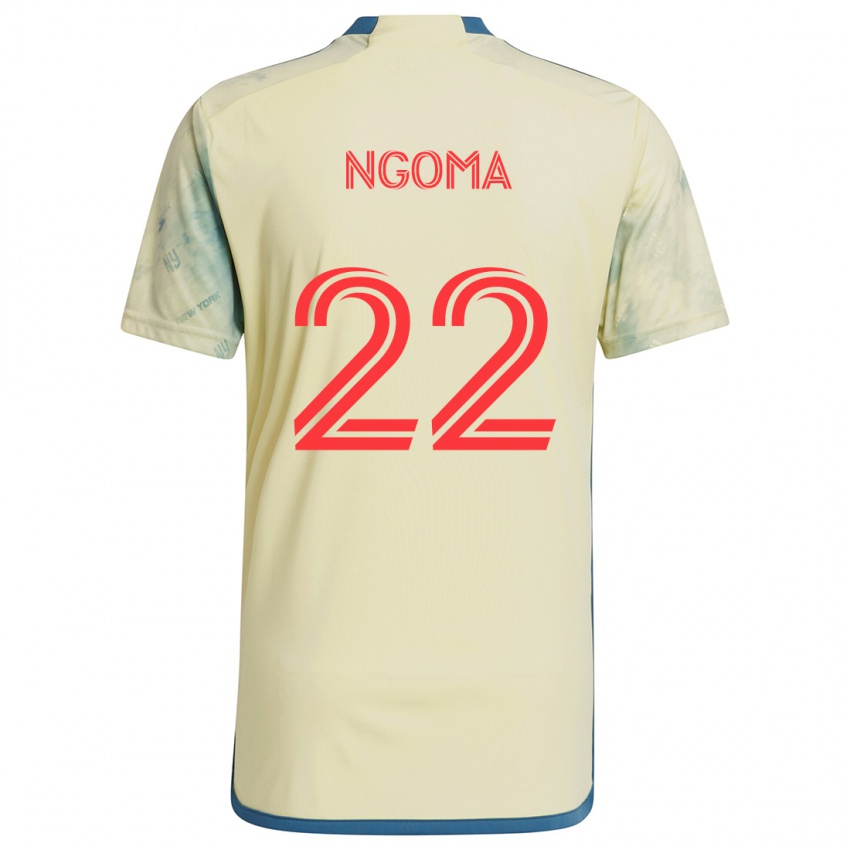 Kinderen Serge Ngoma #22 Geel Rood Blauw Thuisshirt Thuistenue 2024/25 T-Shirt