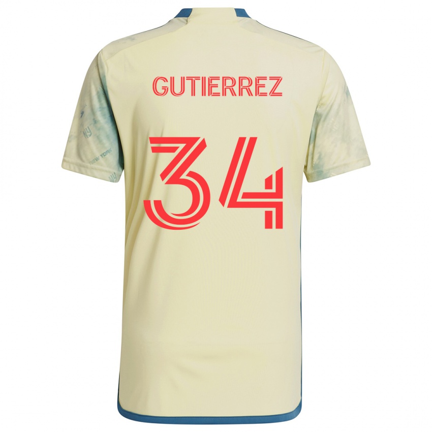 Kinderen Juan Gutierrez #34 Geel Rood Blauw Thuisshirt Thuistenue 2024/25 T-Shirt