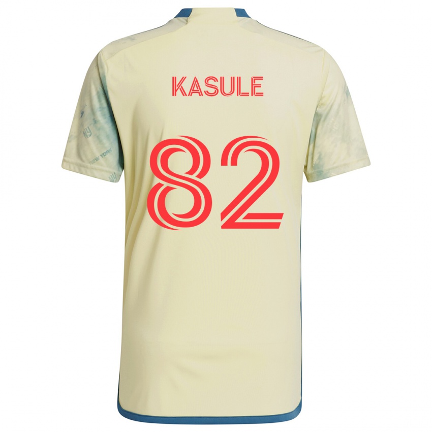 Kinderen Ibrahim Kasule #82 Geel Rood Blauw Thuisshirt Thuistenue 2024/25 T-Shirt