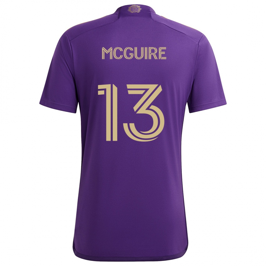 Kinderen Duncan Mcguire #13 Paars Geel Thuisshirt Thuistenue 2024/25 T-Shirt