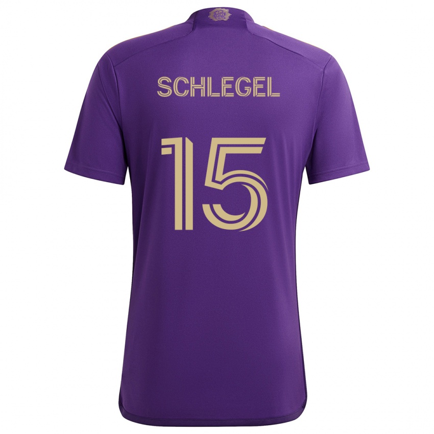 Kinderen Rodrigo Schlegel #15 Paars Geel Thuisshirt Thuistenue 2024/25 T-Shirt