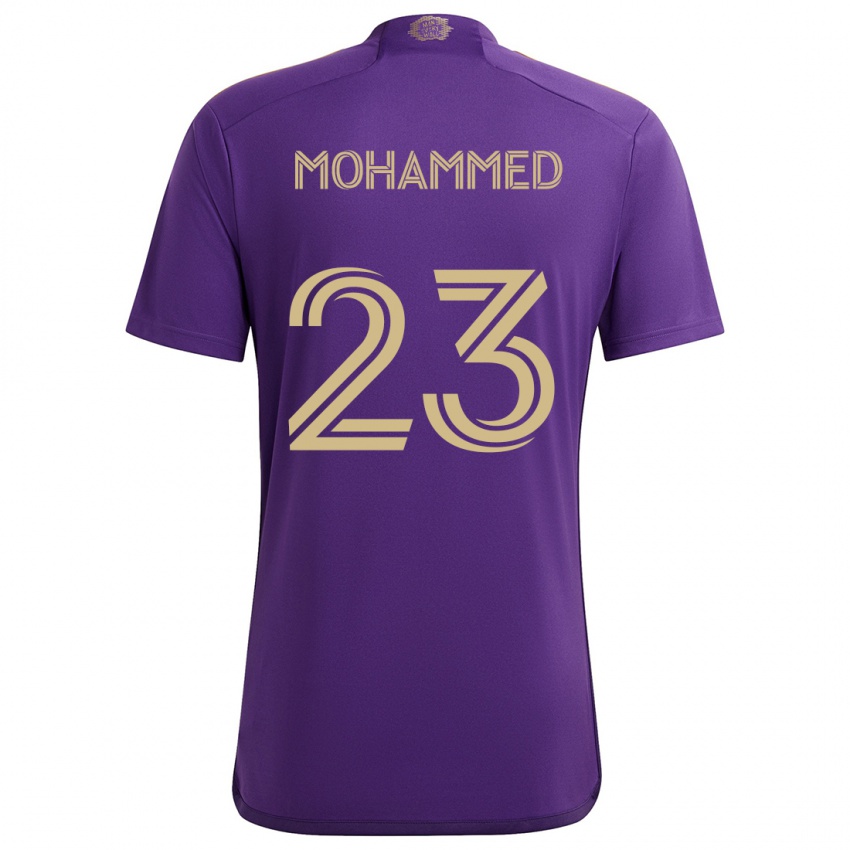 Kinderen Shak Mohammed #23 Paars Geel Thuisshirt Thuistenue 2024/25 T-Shirt