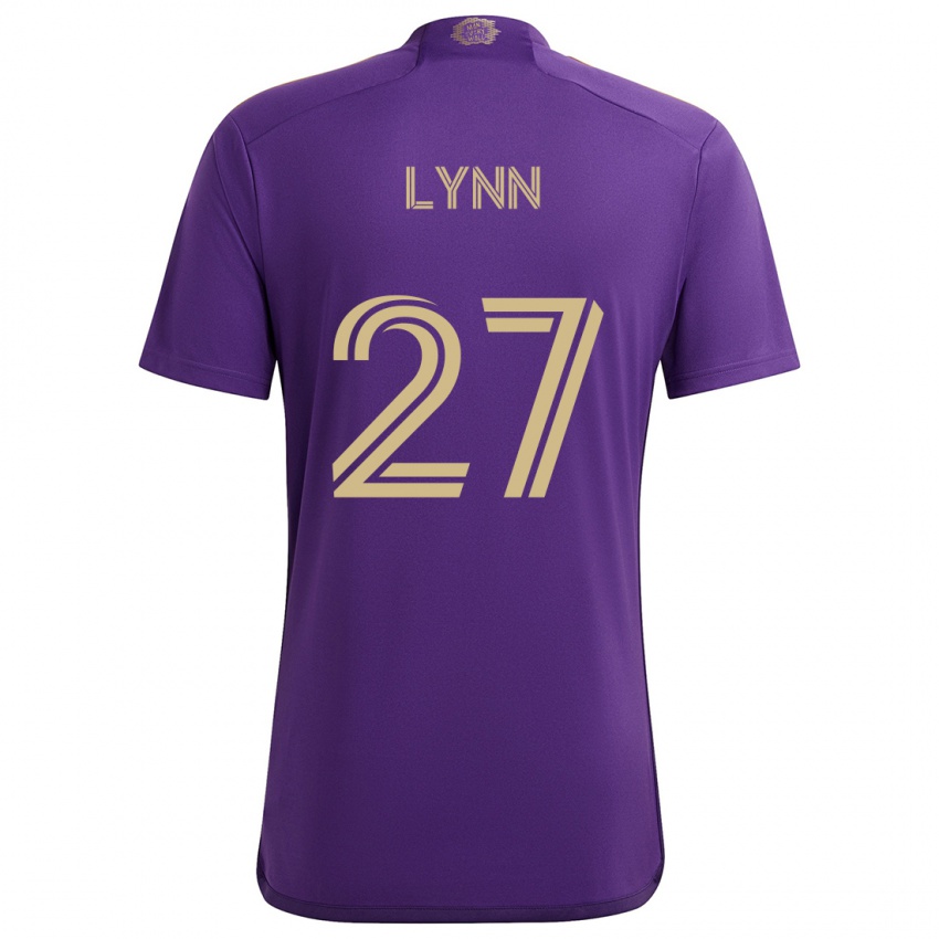 Kinderen Jack Lynn #27 Paars Geel Thuisshirt Thuistenue 2024/25 T-Shirt