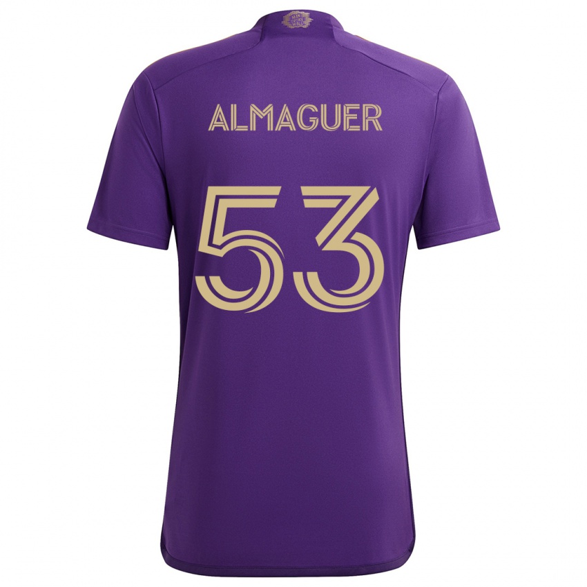 Kinderen Jorge Almaguer #53 Paars Geel Thuisshirt Thuistenue 2024/25 T-Shirt