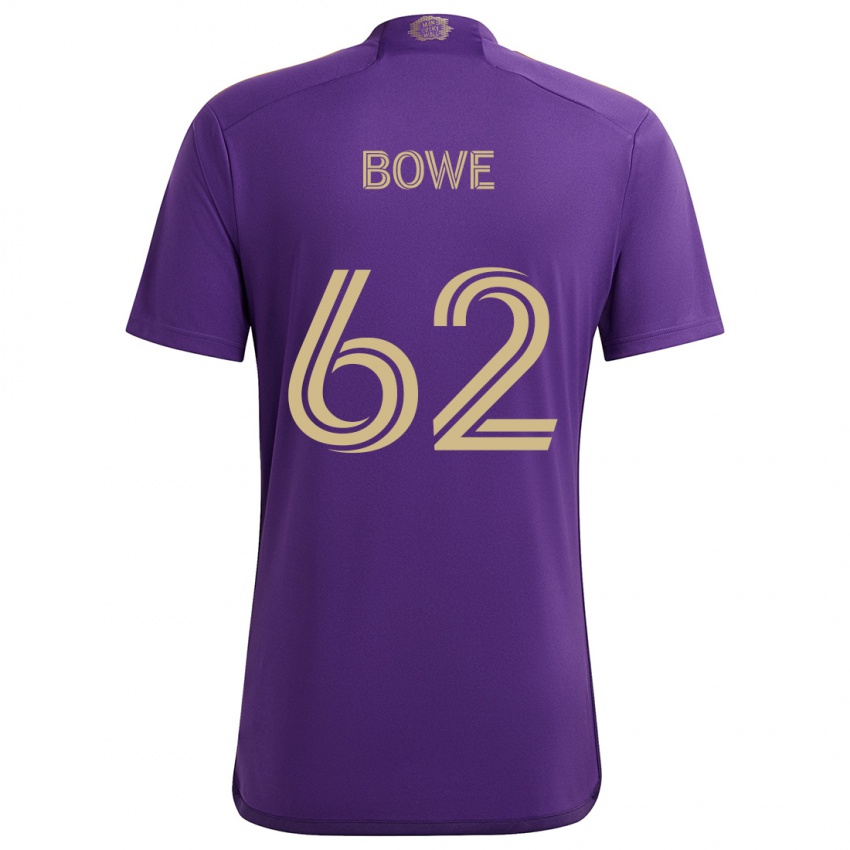 Kinderen Thomas Bowe #62 Paars Geel Thuisshirt Thuistenue 2024/25 T-Shirt