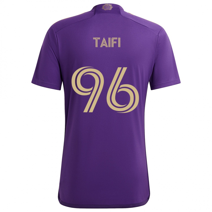 Kinderen Zakaria Taifi #96 Paars Geel Thuisshirt Thuistenue 2024/25 T-Shirt