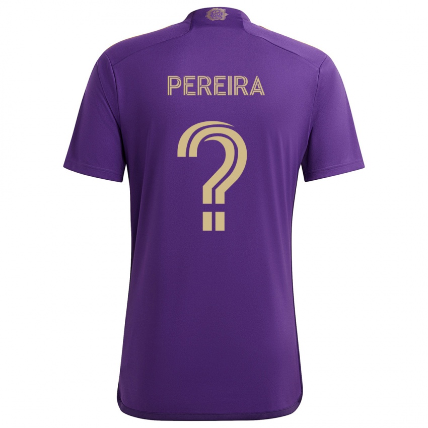 Kinderen Dominic Pereira #0 Paars Geel Thuisshirt Thuistenue 2024/25 T-Shirt