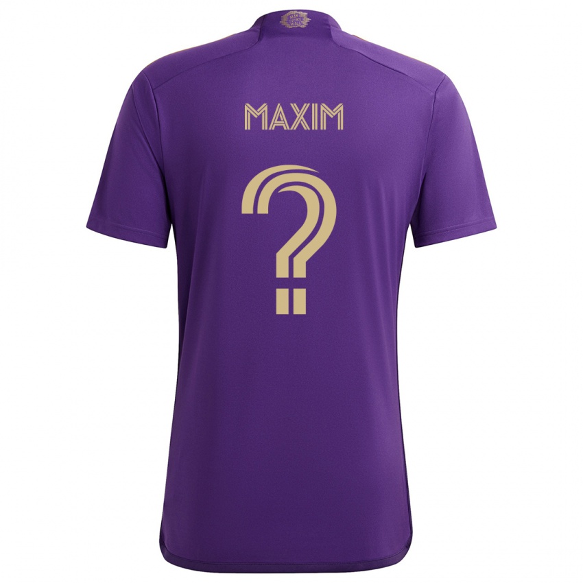 Kinderen Luca Maxim #0 Paars Geel Thuisshirt Thuistenue 2024/25 T-Shirt