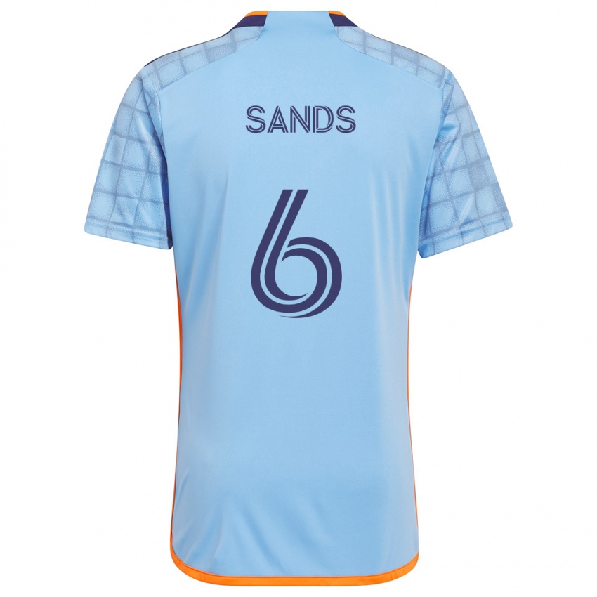 Kinderen James Sands #6 Blauw Oranje Thuisshirt Thuistenue 2024/25 T-Shirt