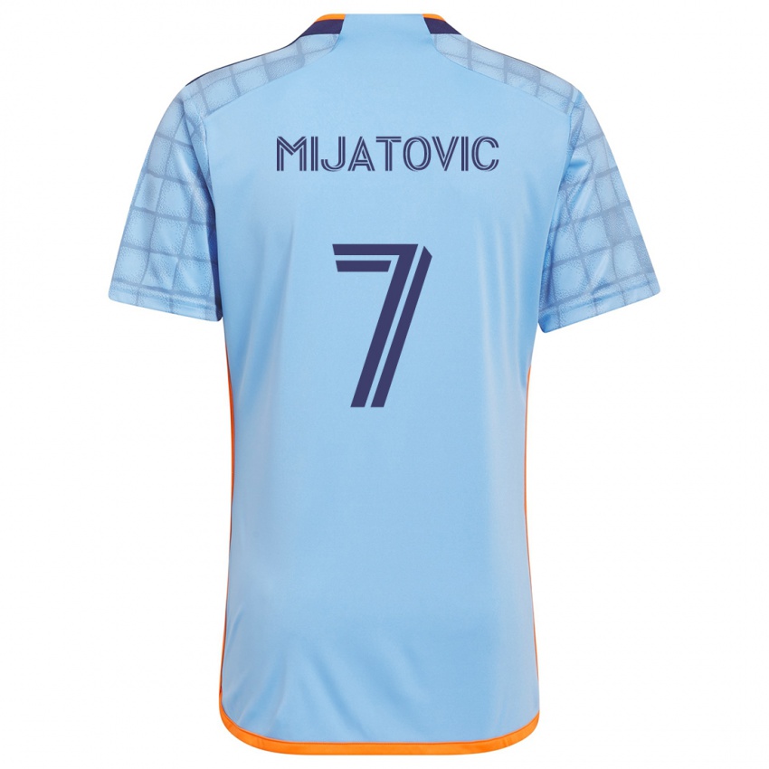 Kinderen Jovan Mijatovic #7 Blauw Oranje Thuisshirt Thuistenue 2024/25 T-Shirt